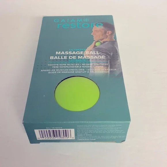 GAIAM Restore Ultimate Massage Ball Men Woman Workout Health Soothe Sore Muscles - Picture 2 of 5